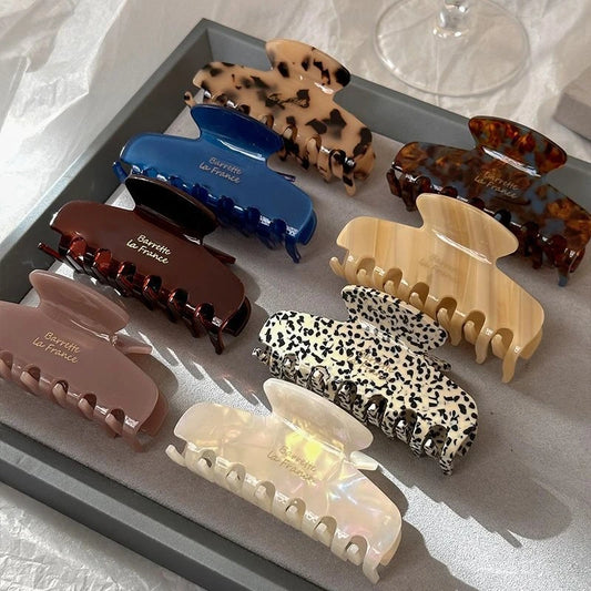 Pince à cheveux élégante en acétate – Maintien fort - Style parisien